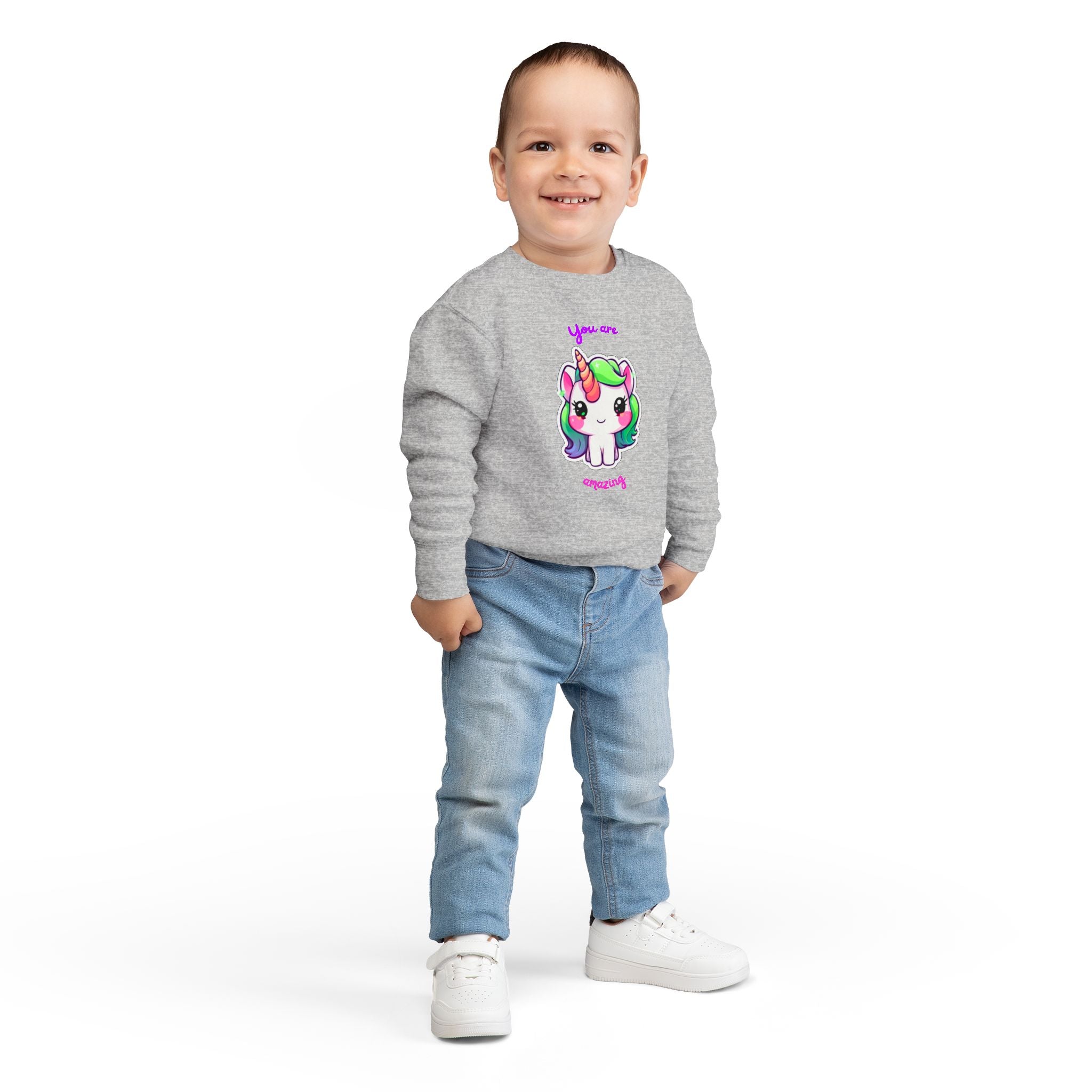 Toddler Unicorn Sweatshirt - Cute Children's Gift, Birthday Present, Magical Style, Cozy Wear, Inspiring Message