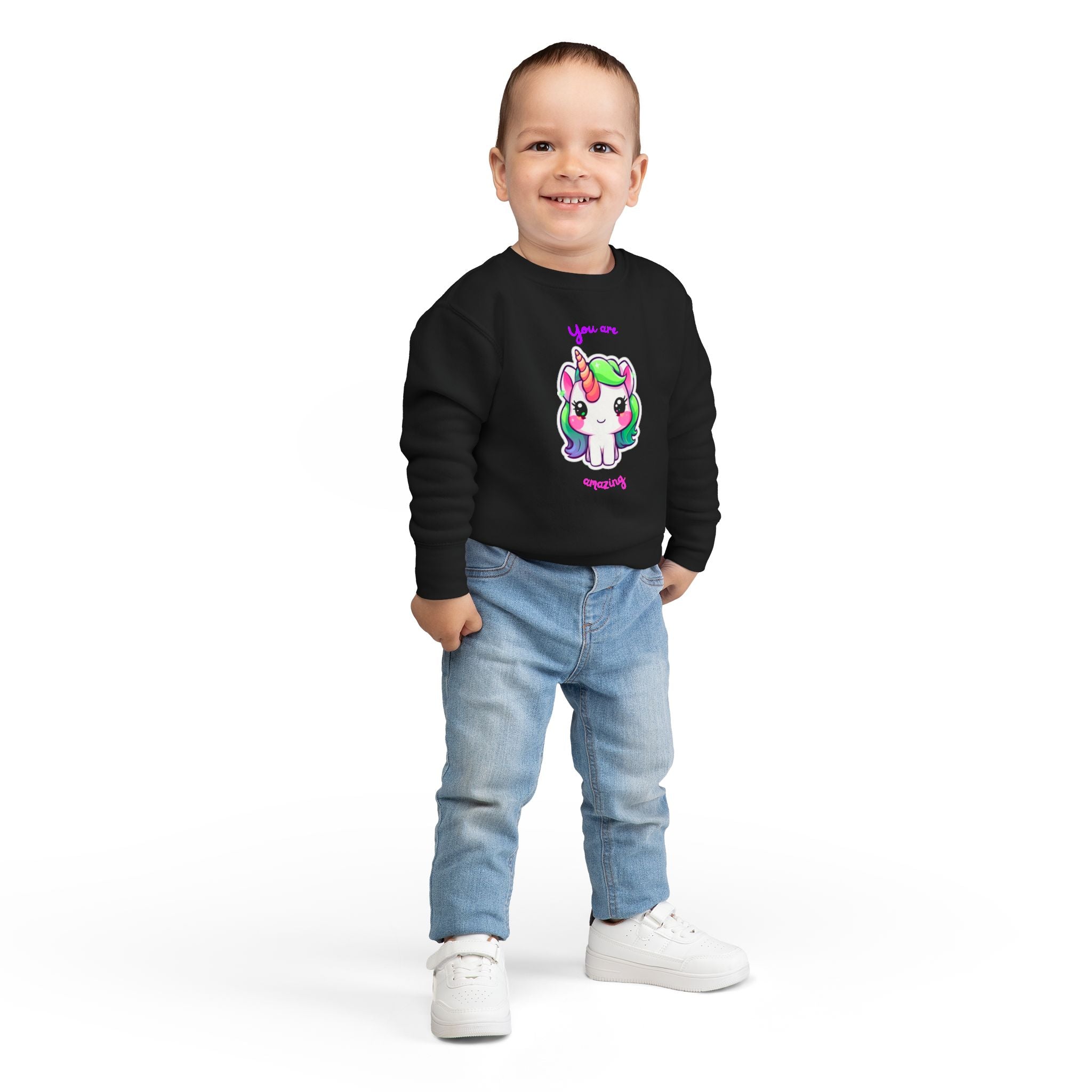 Toddler Unicorn Sweatshirt - Cute Children's Gift, Birthday Present, Magical Style, Cozy Wear, Inspiring Message