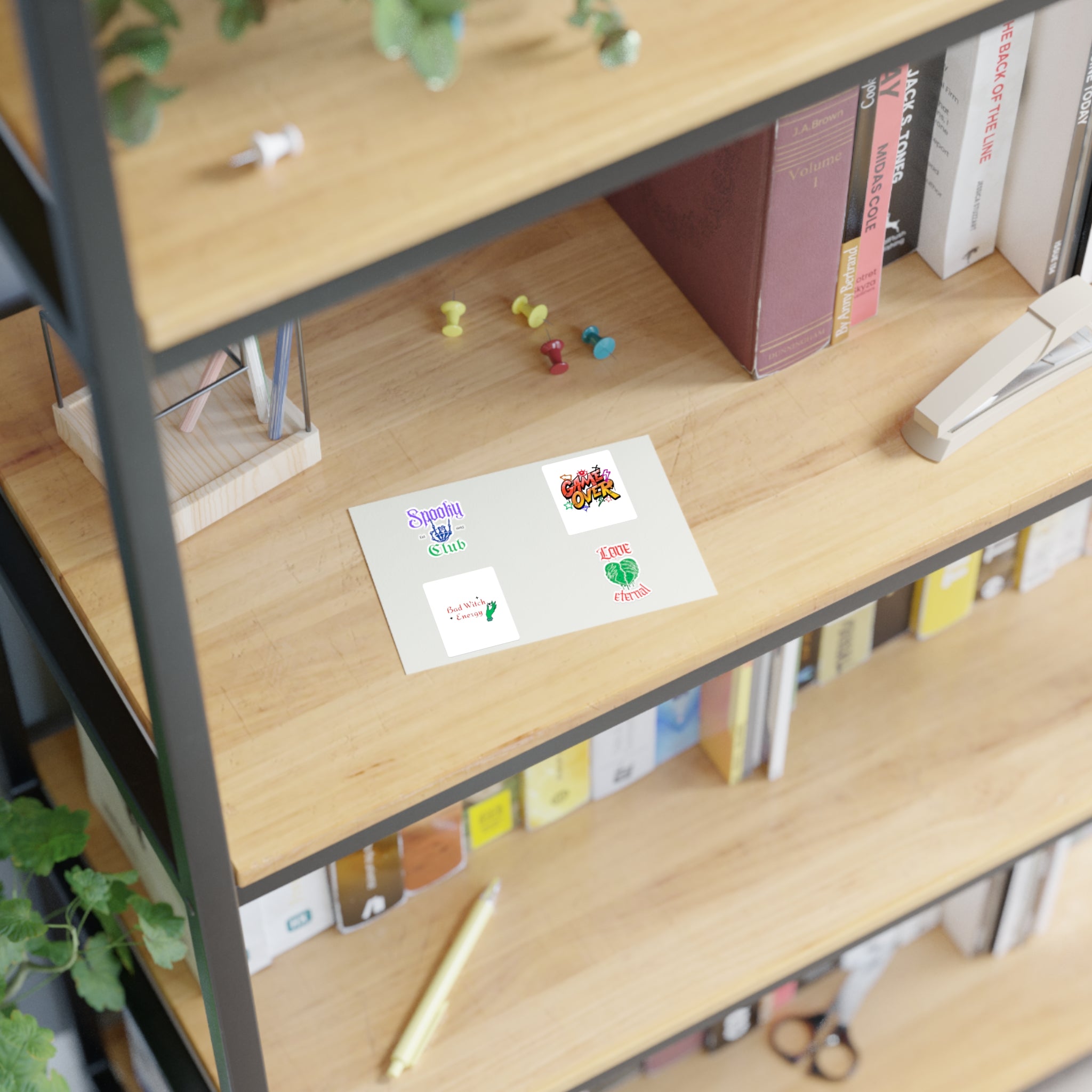 Spooky Themed Sticker Sheets for Crafting, Journaling, Halloween Decor, School Supplies, Party Favors