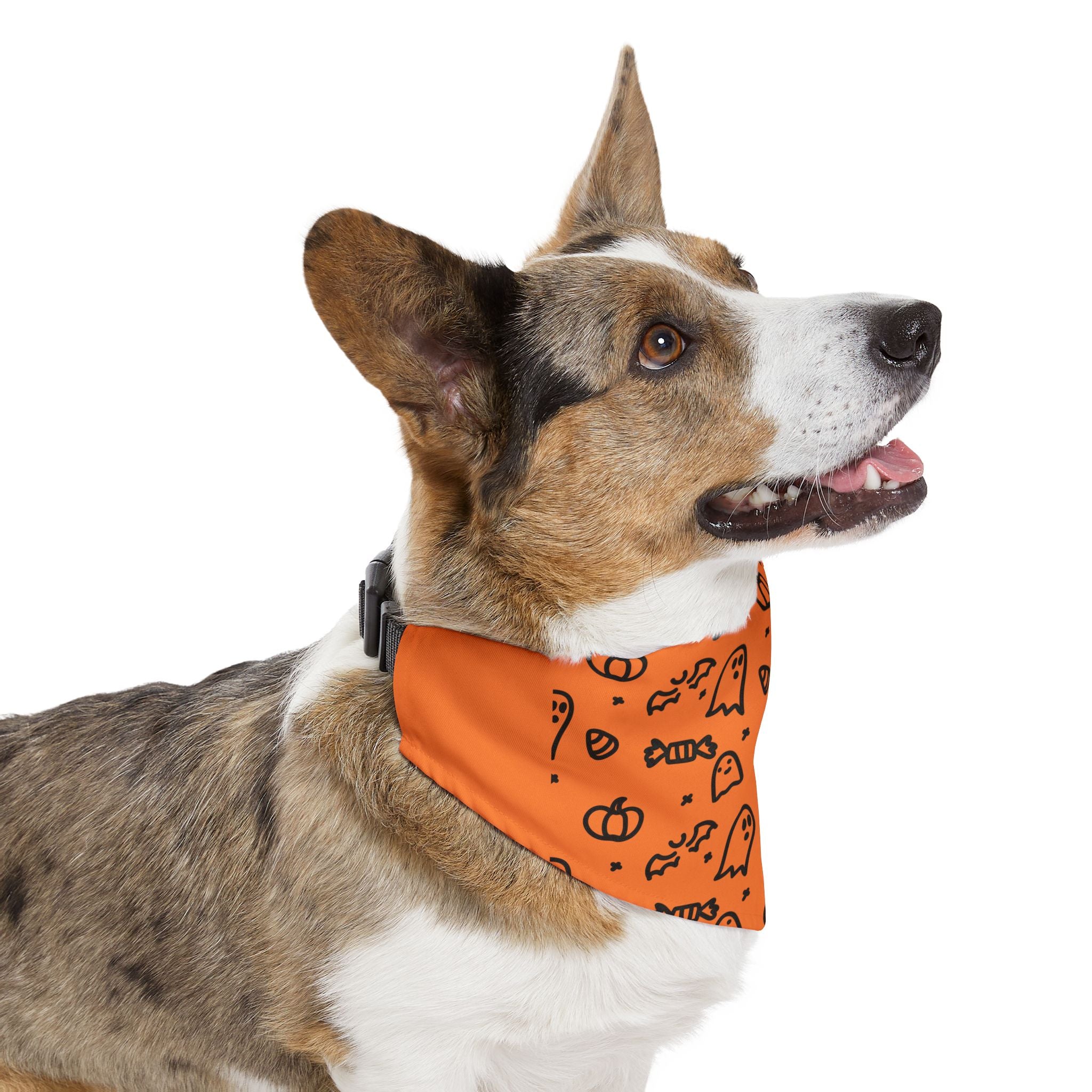 Festive Pet Bandana, Autumn Dog Accessory, Pumpkin Halloween Style, Stylish Collar Wrap, Pet Clothing for Fall Celebrations
