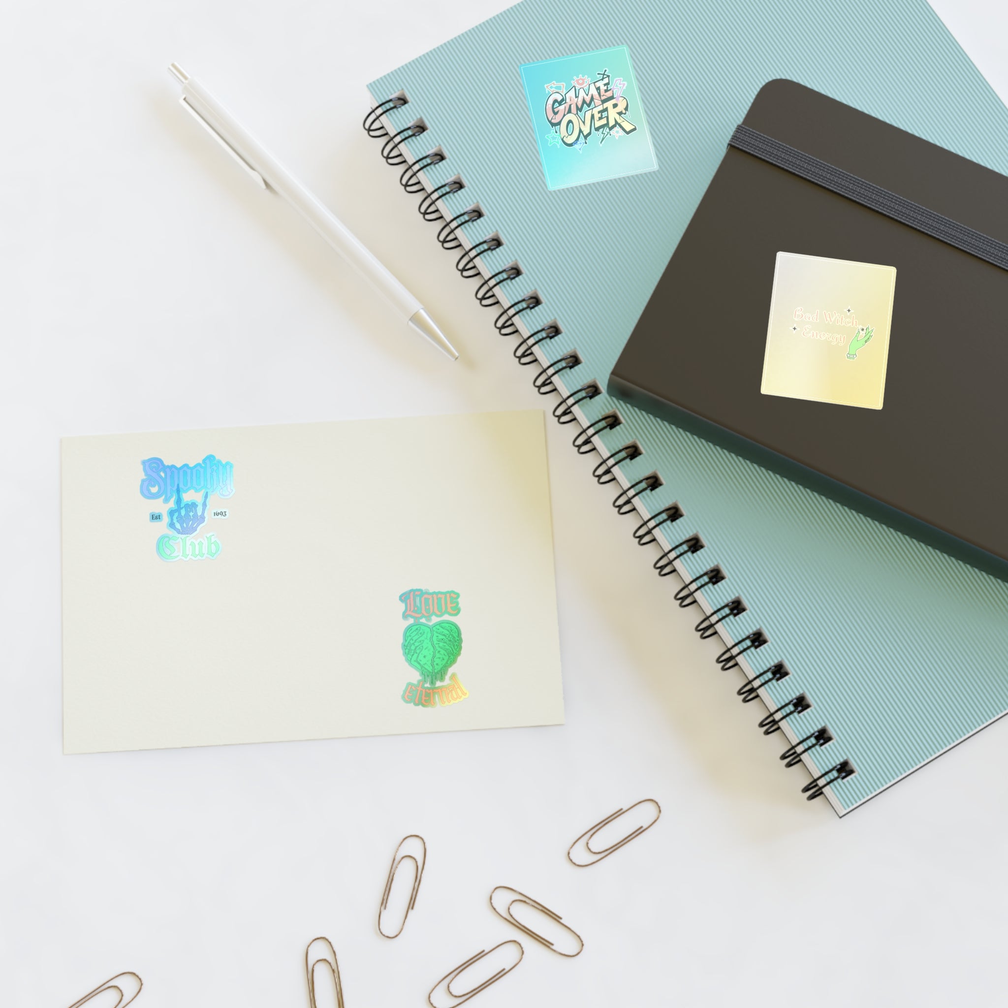 Spooky Themed Sticker Sheets for Crafting, Journaling, Halloween Decor, School Supplies, Party Favors