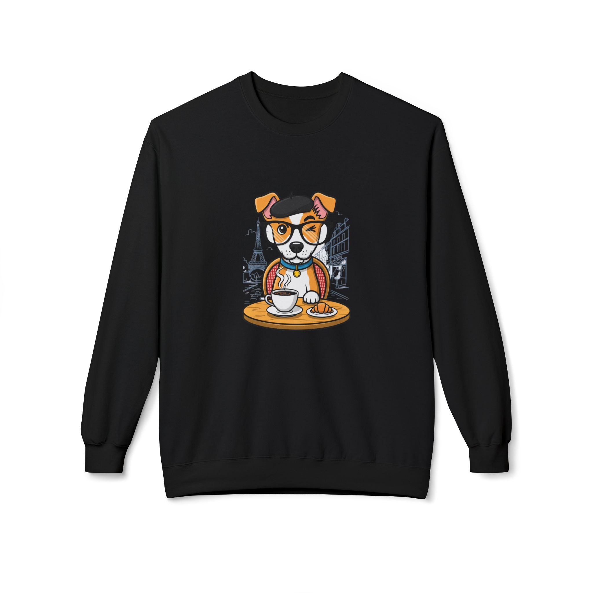Cute Dog Coffee Lover Sweatshirt, Pet Lover Gift, Cozy Crewneck, Animal Lover Apparel, Funny Sweatshirt for Dog Moms, Casual Outfit