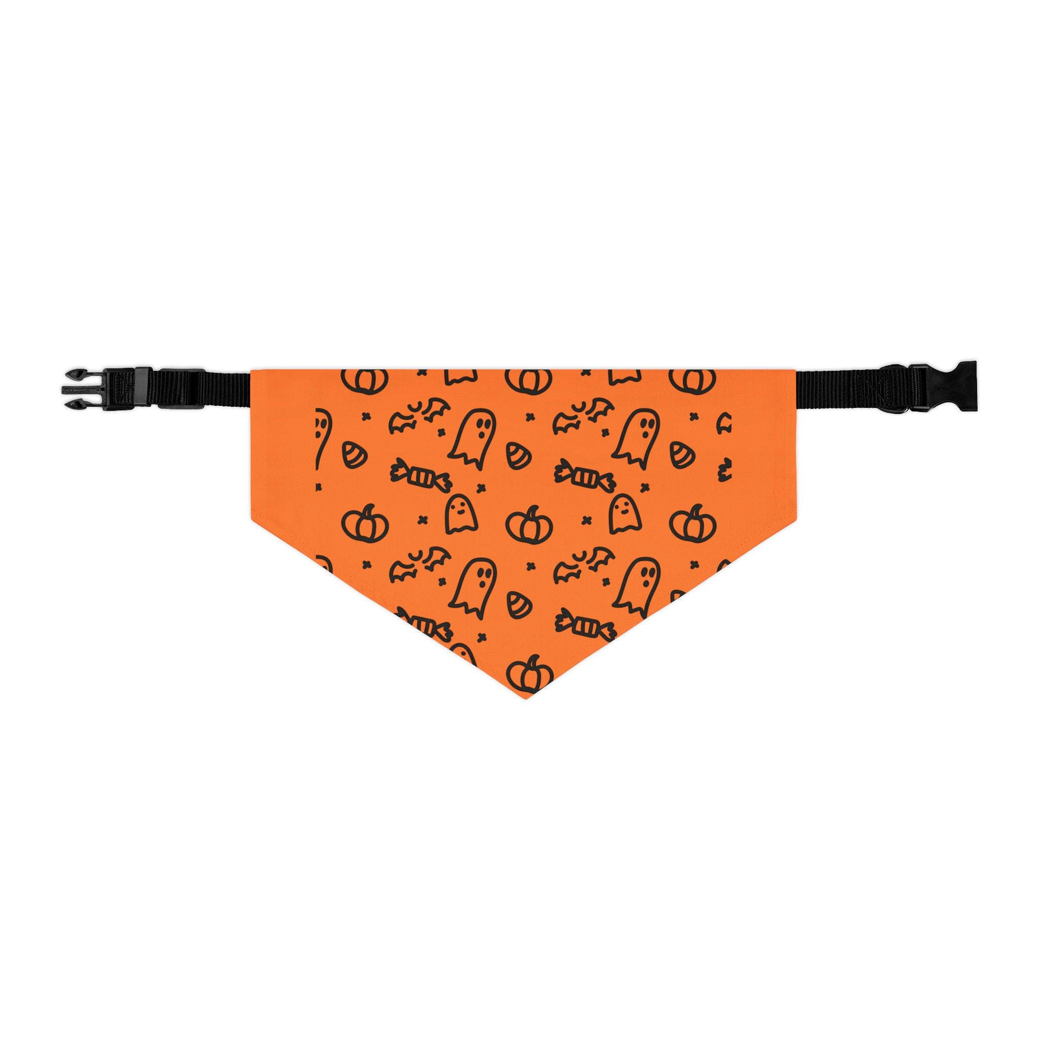 Festive Pet Bandana, Autumn Dog Accessory, Pumpkin Halloween Style, Stylish Collar Wrap, Pet Clothing for Fall Celebrations