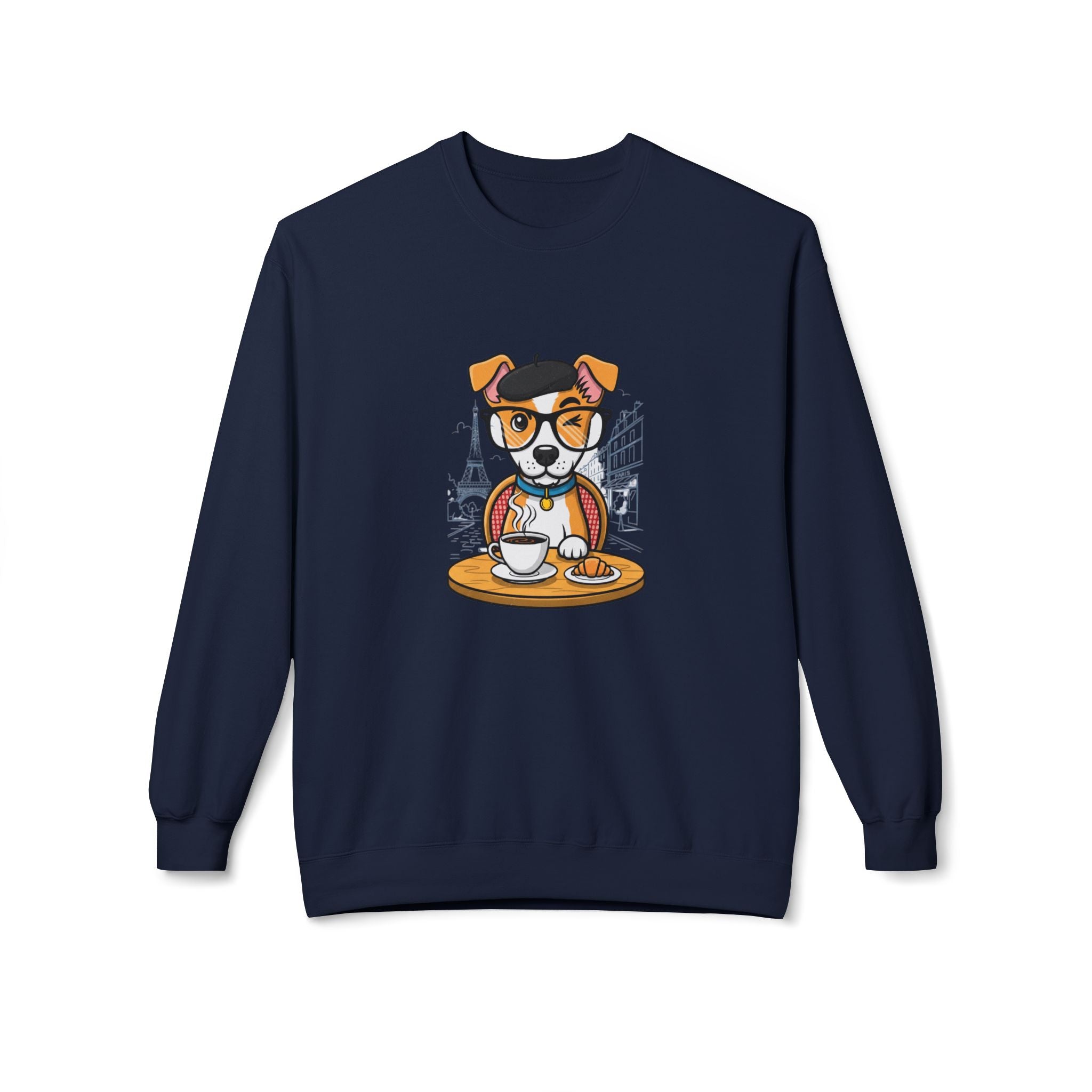 Cute Dog Coffee Lover Sweatshirt, Pet Lover Gift, Cozy Crewneck, Animal Lover Apparel, Funny Sweatshirt for Dog Moms, Casual Outfit