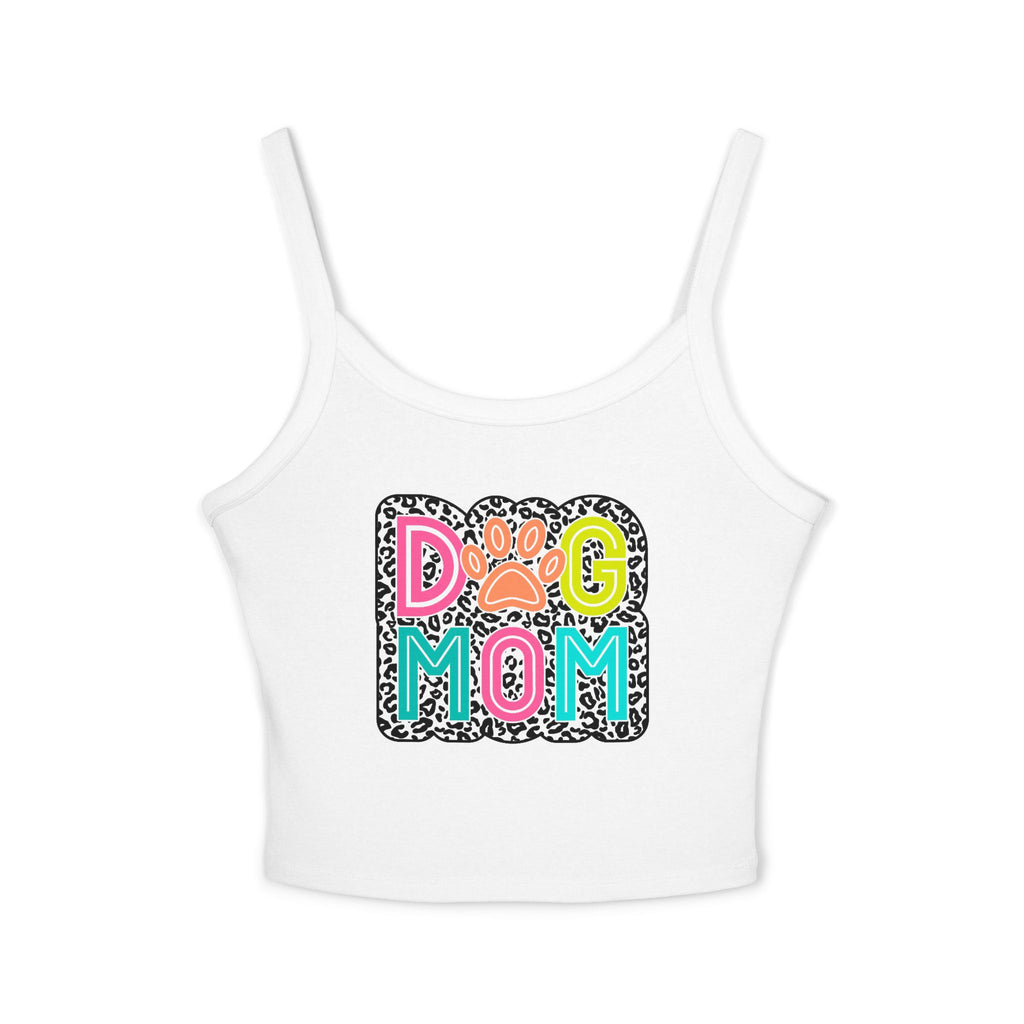 Dog Mom Spaghetti Strap Tank Top - Cute Pet Lover Shirt! Perfect for Summer, Gifts for Dog Lovers, Casual Wear, Pet Owners, Animal Lovers