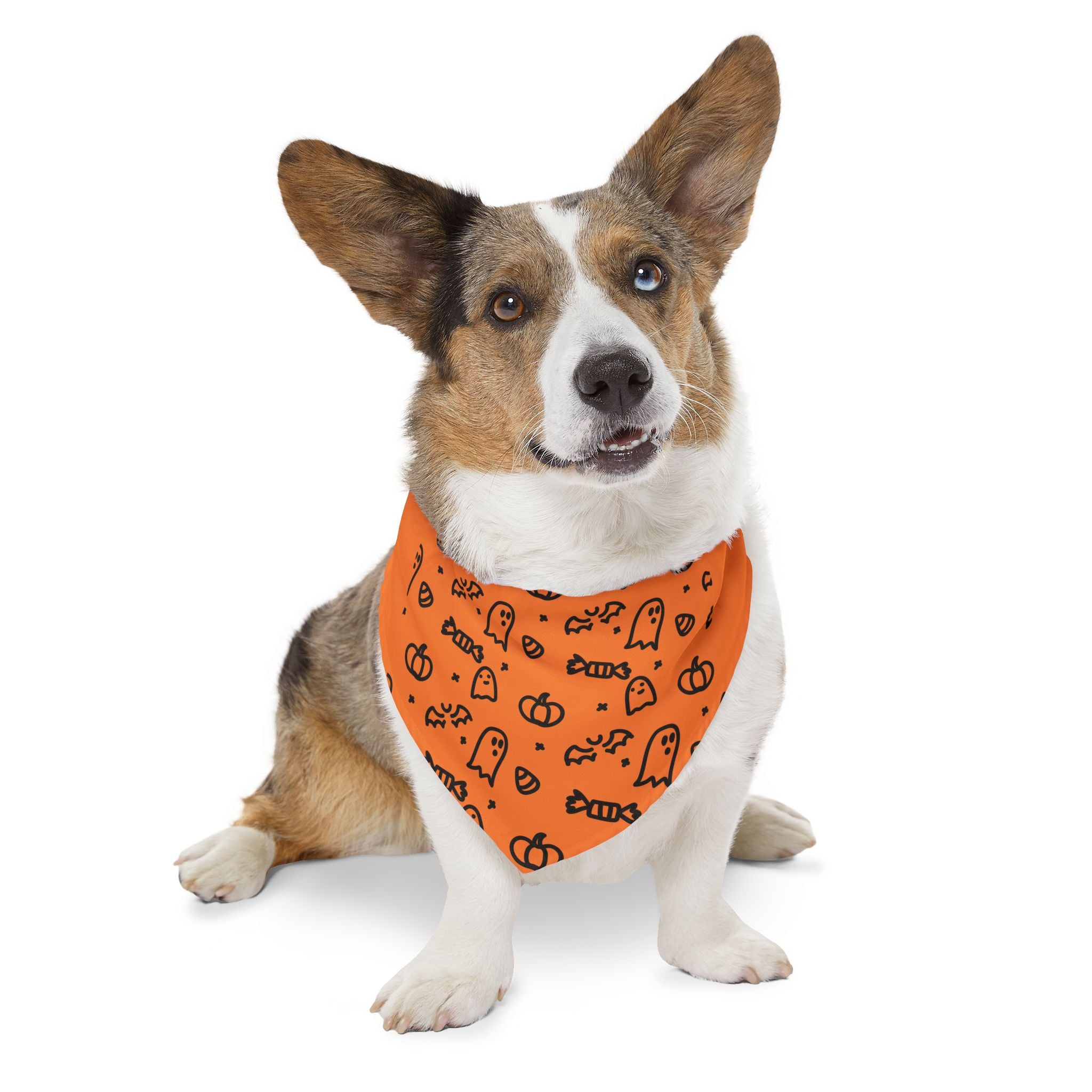 Festive Pet Bandana, Autumn Dog Accessory, Pumpkin Halloween Style, Stylish Collar Wrap, Pet Clothing for Fall Celebrations