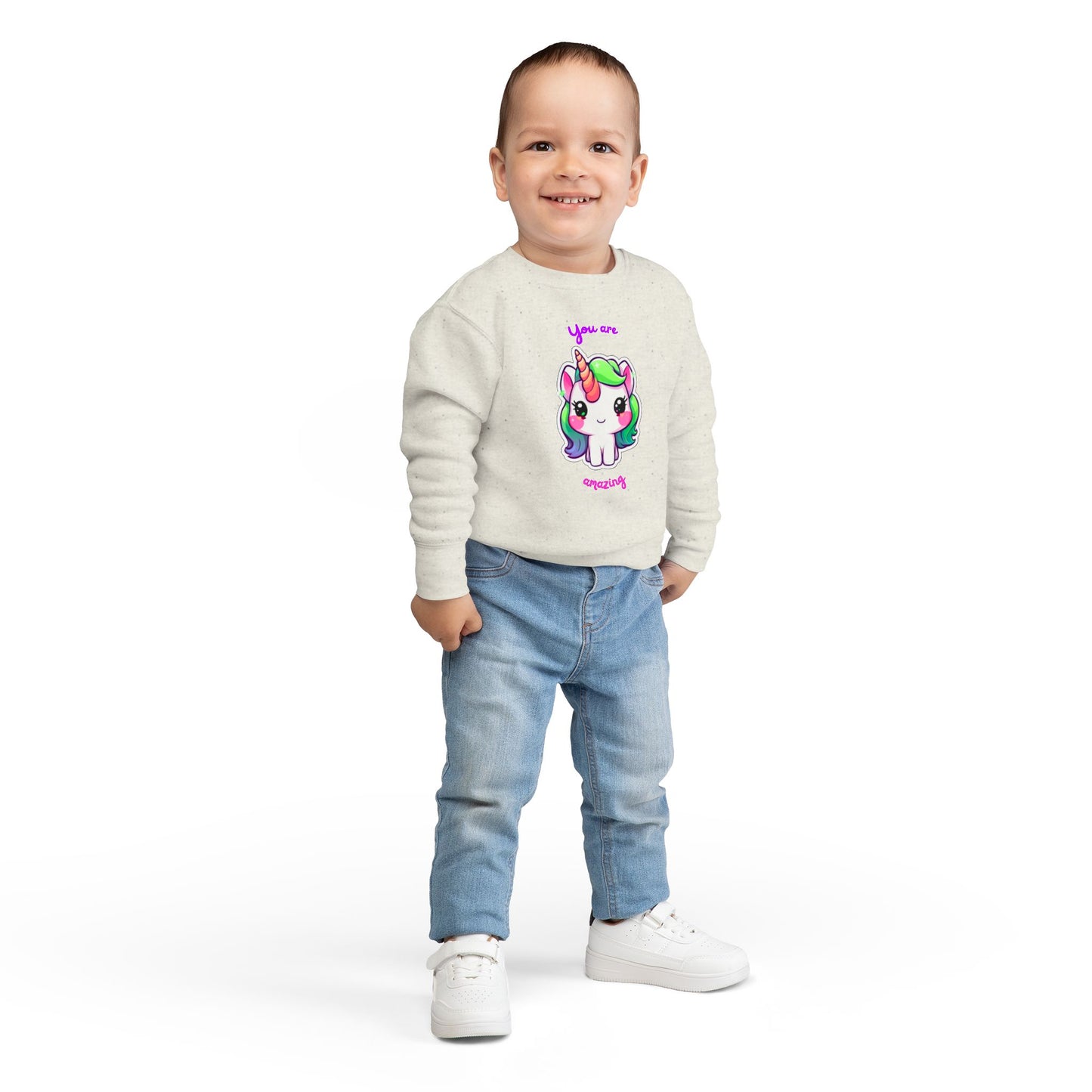 Toddler Unicorn Sweatshirt - Cute Children's Gift, Birthday Present, Magical Style, Cozy Wear, Inspiring Message
