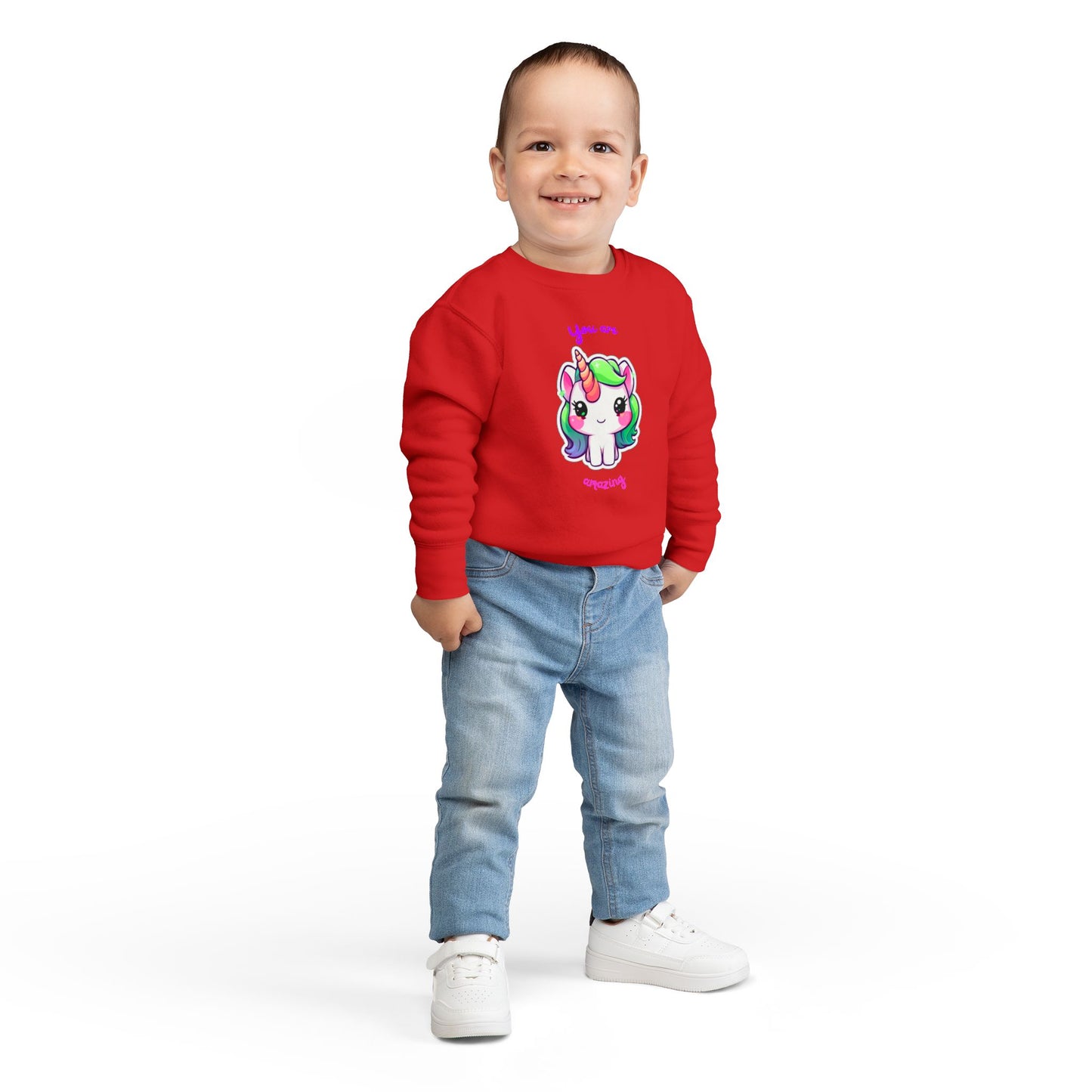Toddler Unicorn Sweatshirt - Cute Children's Gift, Birthday Present, Magical Style, Cozy Wear, Inspiring Message