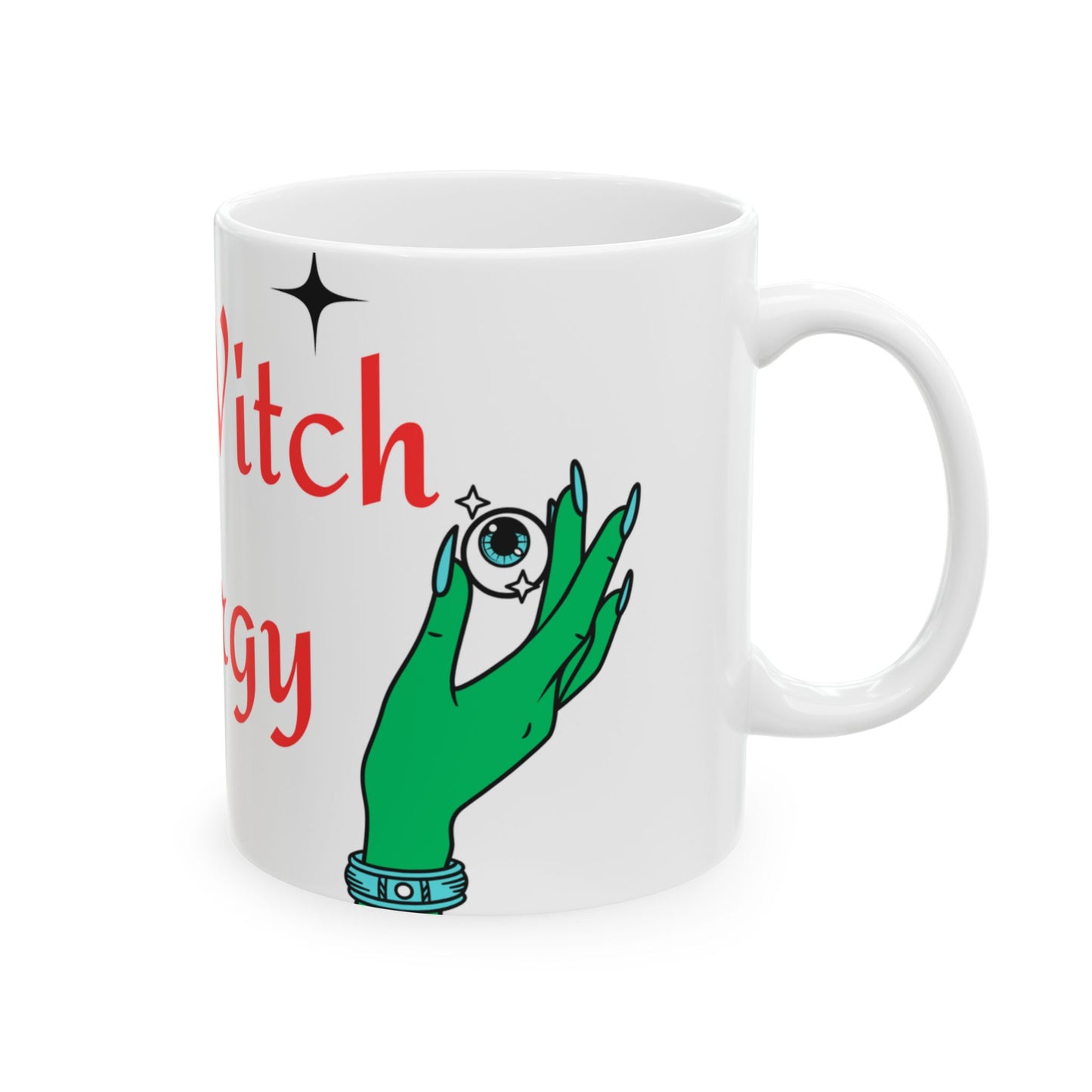 Bad Witch Energy Ceramic Mug | Unique Coffee Cup, Witchy Gift, Halloween Decor, Fun Kitchenware, 11oz or 15oz