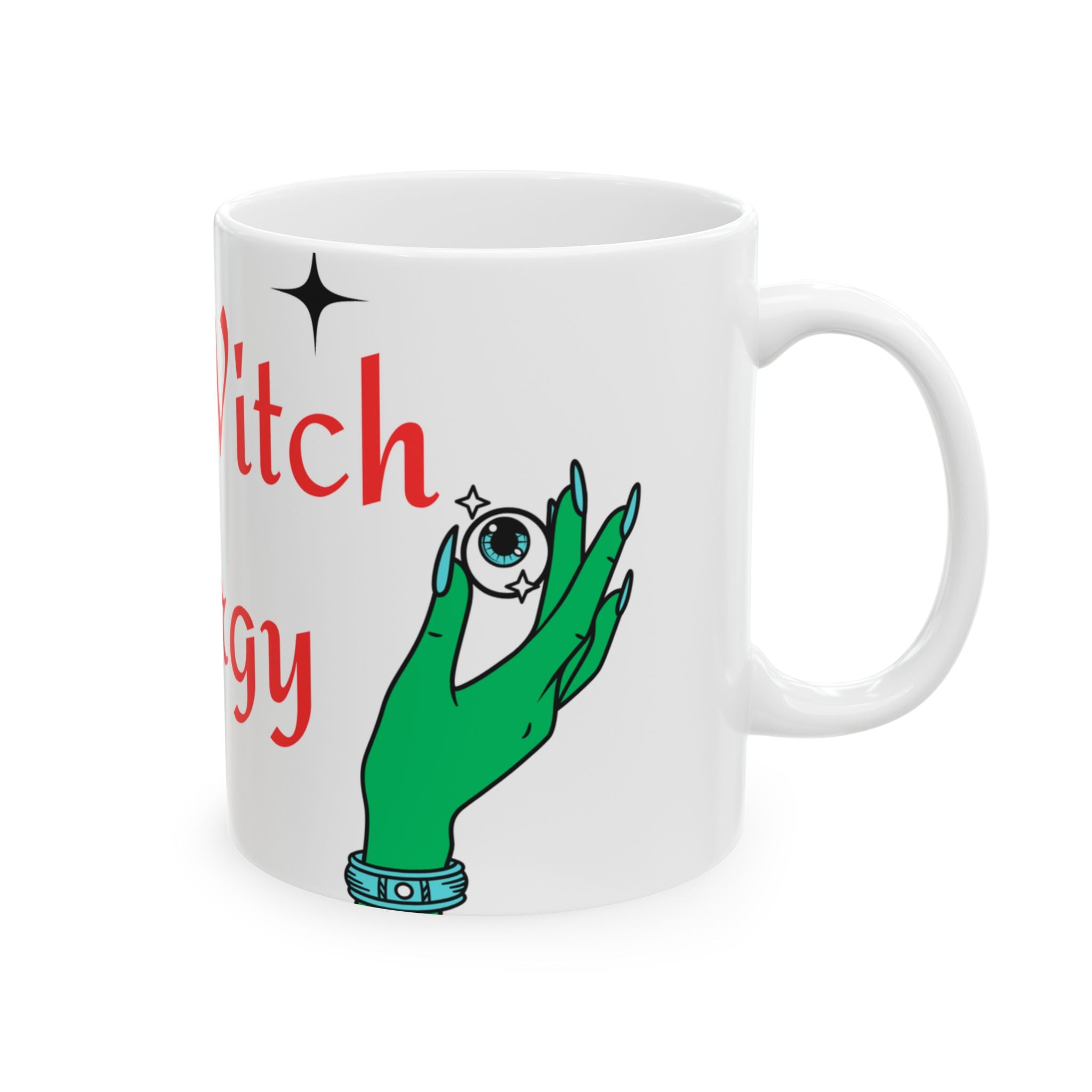 Bad Witch Energy Ceramic Mug | Unique Coffee Cup, Witchy Gift, Halloween Decor, Fun Kitchenware, 11oz or 15oz