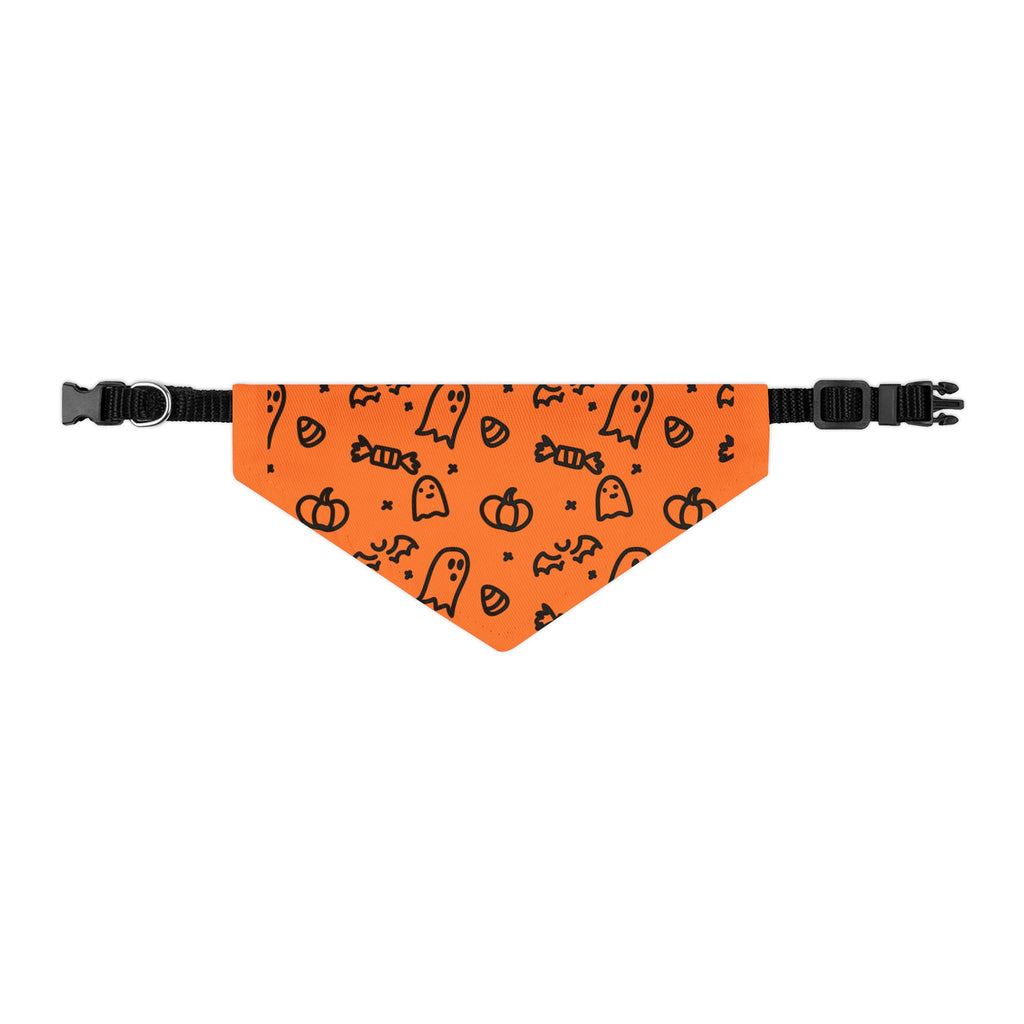 Festive Pet Bandana, Autumn Dog Accessory, Pumpkin Halloween Style, Stylish Collar Wrap, Pet Clothing for Fall Celebrations