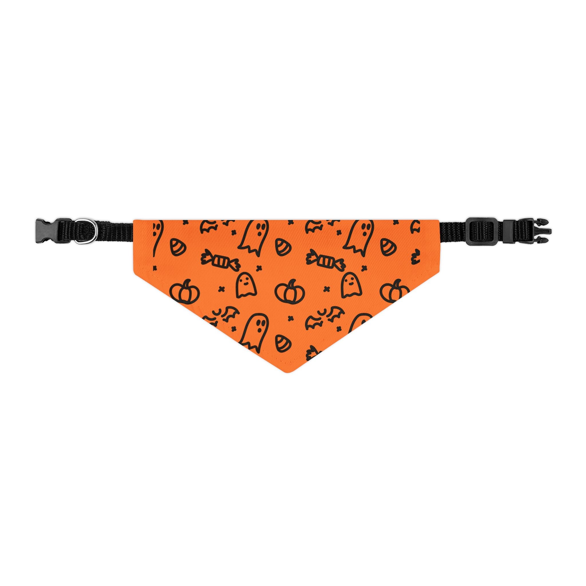 Festive Pet Bandana, Autumn Dog Accessory, Pumpkin Halloween Style, Stylish Collar Wrap, Pet Clothing for Fall Celebrations