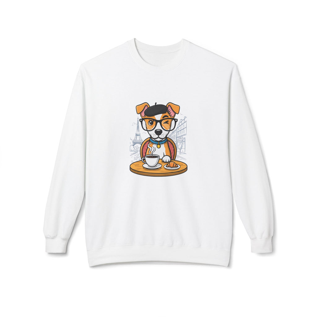 Cute Dog Coffee Lover Sweatshirt, Pet Lover Gift, Cozy Crewneck, Animal Lover Apparel, Funny Sweatshirt for Dog Moms, Casual Outfit