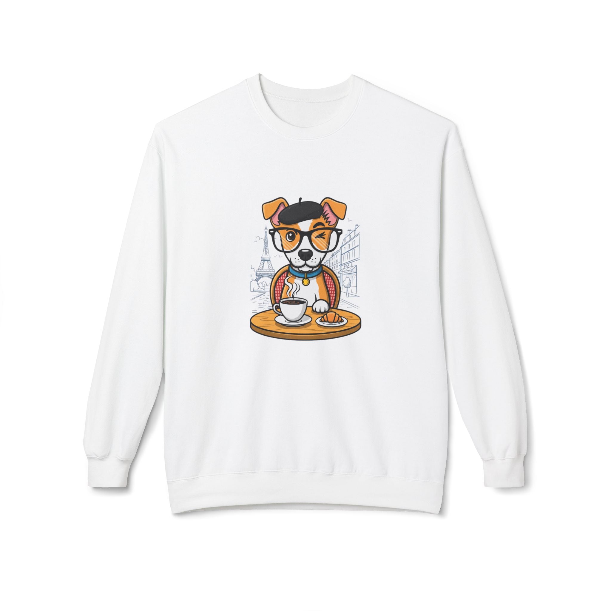 Cute Dog Coffee Lover Sweatshirt, Pet Lover Gift, Cozy Crewneck, Animal Lover Apparel, Funny Sweatshirt for Dog Moms, Casual Outfit